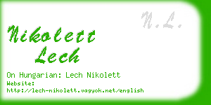 nikolett lech business card